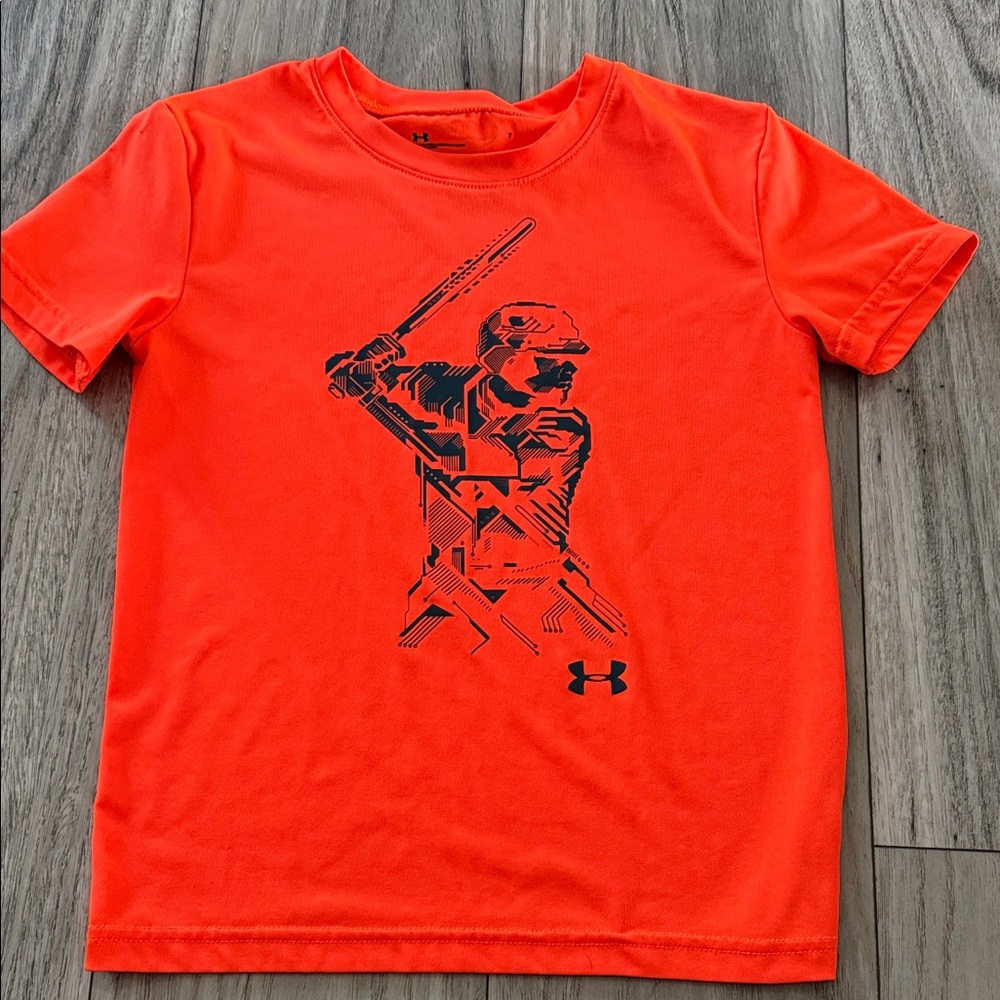 Under Armour Kids' Bright Orange Baseball Tee